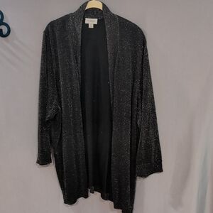 Avenue Black Glitter Women's Cardigan 26/28